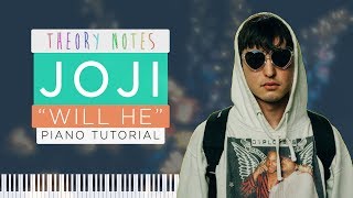 How to Play Joji - Will He | Theory Notes Piano Tutorial chords