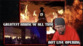 FIRST TIME LISTENING | Attack On Titan Opening Guren no Yumiya Live | I NEED TO GO TO ONE OF THESE