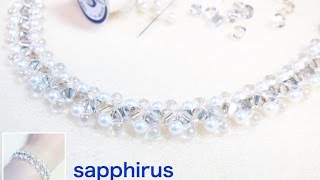 初心者向け　簡単アクセサリー　ブレスレットの作り方　動画レシピ　ビーズステッチ 　トライアングルウィーブ　編み方 3  Easy beading tutorial for beginners.　DIY