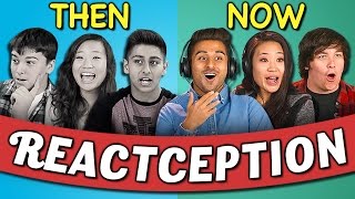 college kids react to themselves on teens react