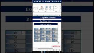 Day-42 | Apply Data Bar in Excel 🔥#excel #msexcel #eleganceacademy #highlights