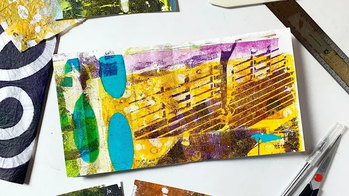 Gel Printed Booklet Made from 1 Sheet of Paper by Gelli Artist Drew Steinbrecher