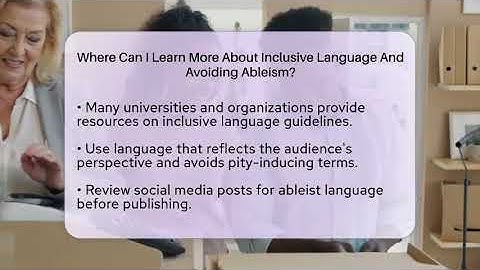 Where Can I Learn More About Inclusive Language And Avoiding Ableism? - Everyday-Networking
