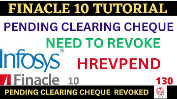 FINACLE 10 Tutorial || HREVPEND Menu || Finacle10 || Learn and gain