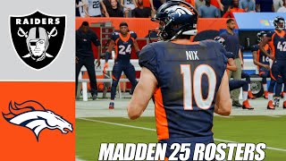 Raiders vs Broncos l (Madden 25 Rosters) l Madden 24 PS5 Simulation