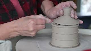 Quick Pottery, One Piece Lidded Jars