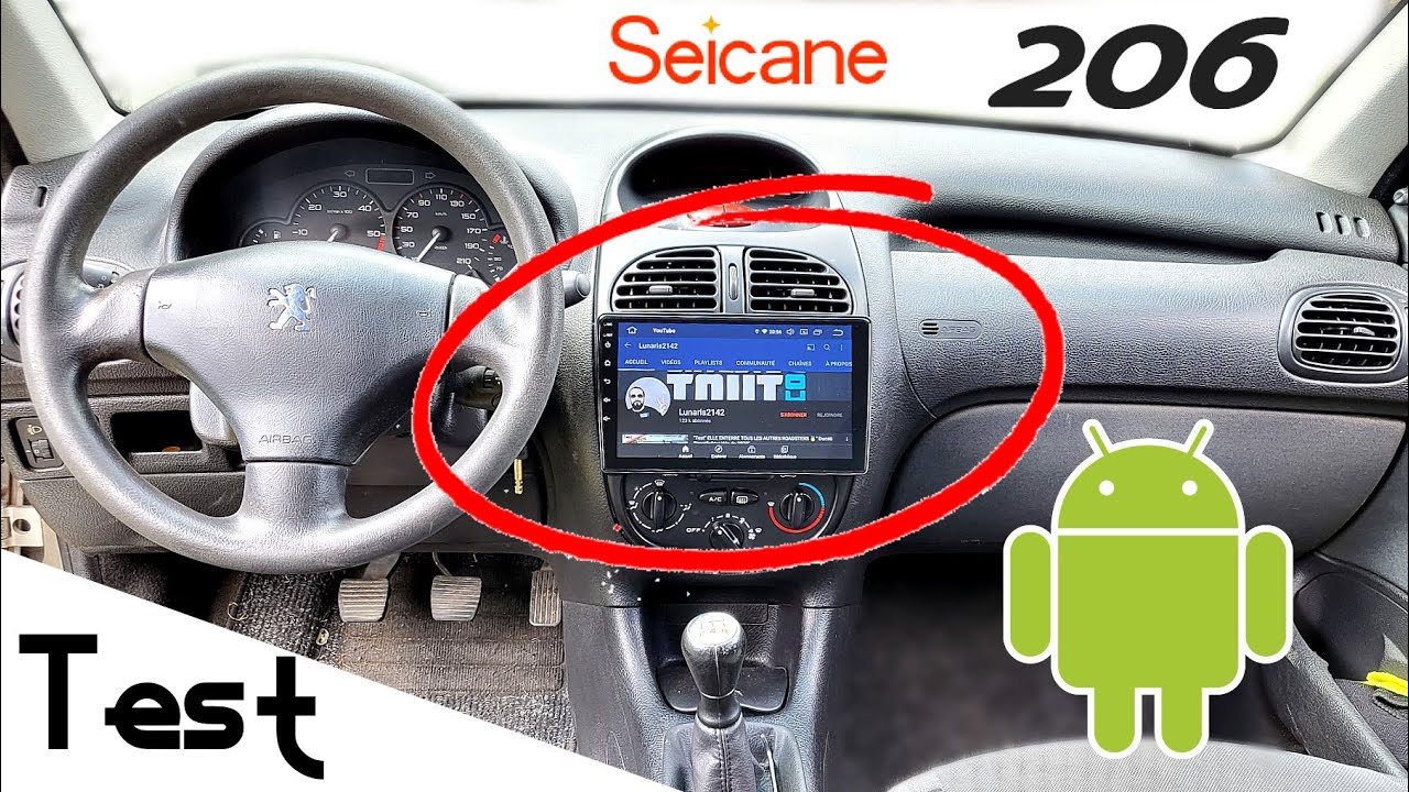 Test Un autoradio ANDROID 11 de 9 pouces spécialement conçu pour la 206 😃  SEICANE 