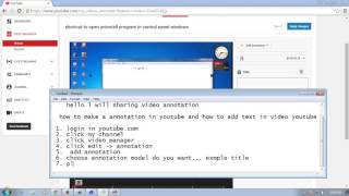 how to make a annotation in youtube and how to add text in video youtube
