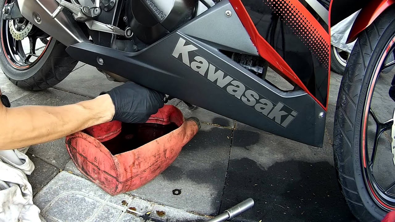 Ninja 300 Oil Change Youtube