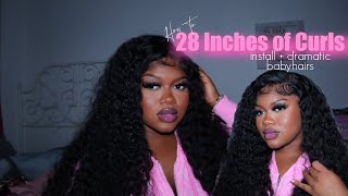 28 Inches of Curls 🎀| In-Depth Frontal Install| Ashley Michelle