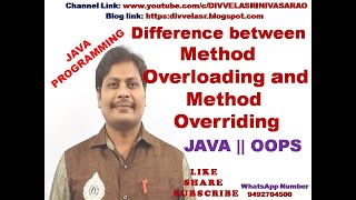 Difference between Method overloading and Method overriding in Java || Java Programming ||