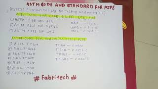 ASTM code for piping