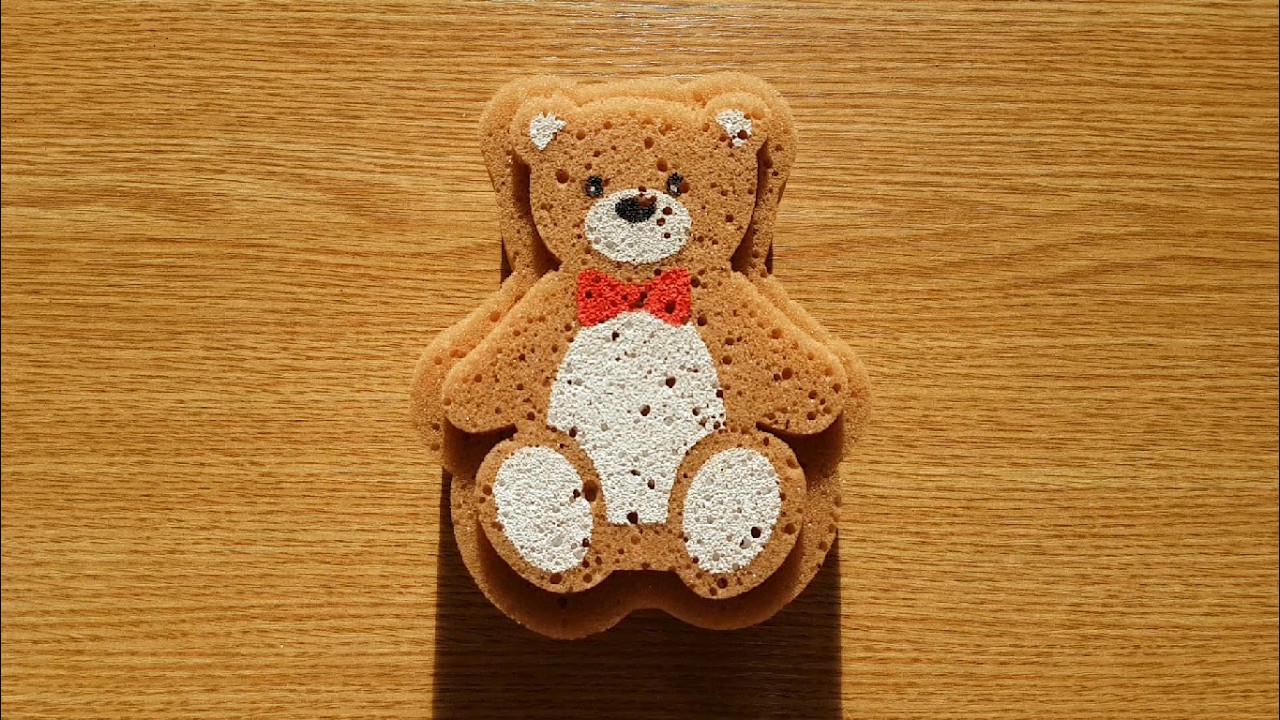 Drunk* jelly bear sponge ripping ASMR #sponge