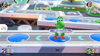 Mario Party Superstars #963 Space Land Yoshi vs Luigi vs Mario vs Waluigi