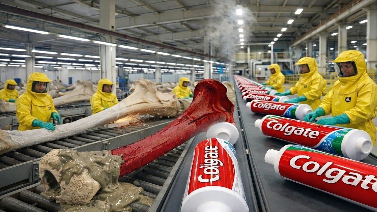 Inside the Toothpaste Factory — From Animal Bones to Toothpaste | Full Process