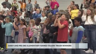 October Talkin' Trash winners: Daisy Elementary and Pee Dee Elementary