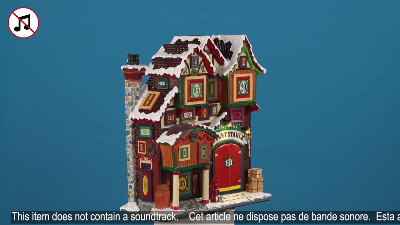 Lemax 95569 Facciata Villaggio Natalizio – Dasher's Advent Stable, Decorazione Per Presepe