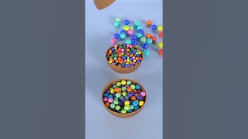 Spheres Bowl Spill ASMR  #satisfying #3danimation #spheres #knightcube #asmrsounds #colorful #beads