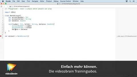 Swift für C#-Entwickler Tutorial: Eine einfache Klasse anlegen |video2brain.com