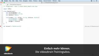 Swift für C#-Entwickler Tutorial: Eine einfache Klasse anlegen |video2brain.com