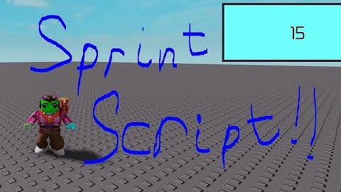 Roblox Studio, sprint script with speed sensor!!