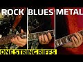 One String Riffs For Rock, Blues and Heavy Metal - Guitar Lesson