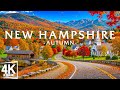 Autumn in New Hampshire 4K 🍁 White Mountains, Scenic Byways, Golden Forests glowing in Fall Light