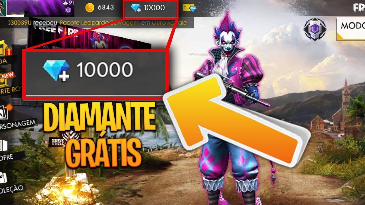 Como ganhar diamantes no Free Fire de graça