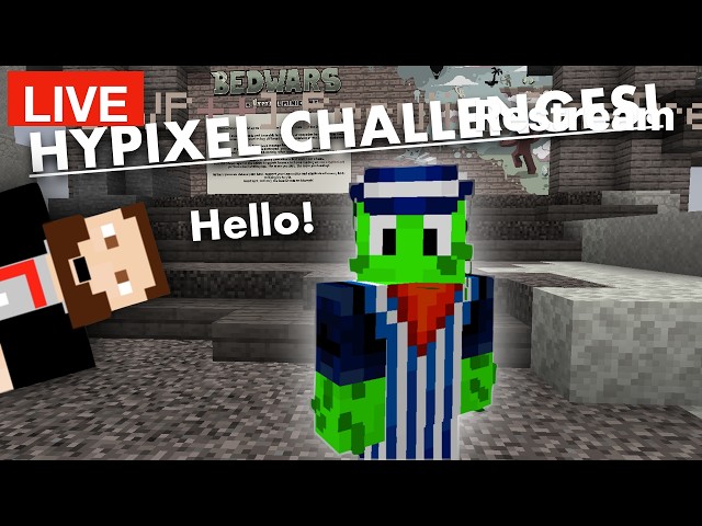 Aiming For My 2nd Win! - Zombies Minigame Hypixel Challenge (with