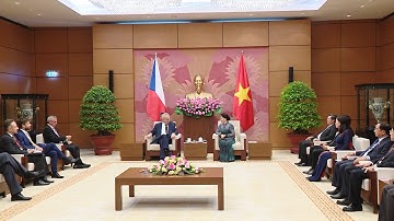 Chủ tịch Quốc hội Nguyễn Thị Kim Ngân hội kiến Tổng thống Cộng hòa Séc Milos Zeman