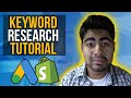 How To Find WINNING Keywords For Google Shopping ADs | Keyword Planner Tutorial