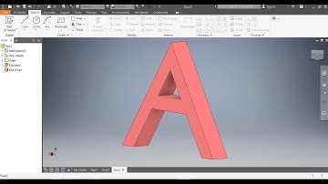 Drawing the Profile and Shape of the LETTER A with AutoCAD Inventor, ( CAD2601 Unisa Tutorial )