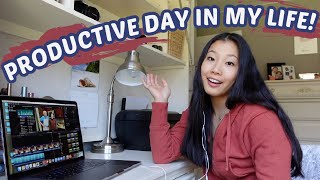 PRODUCTIVE *SPRING* DAY IN MY LIFE! (chores, errands, spring cleaning, youtube editing, & more!)