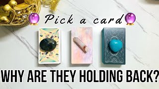 Why Are They Holding Back?🤫❤️‍🔥Pick a Card Love tarot reading✨🔮