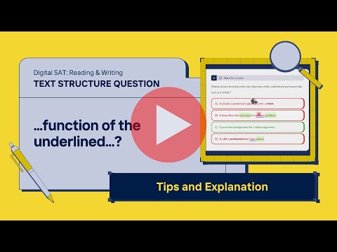 DSAT English Underlined Sentence Tips: relation and labeling