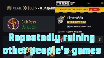 Tacticool Repeatedly ruining other people