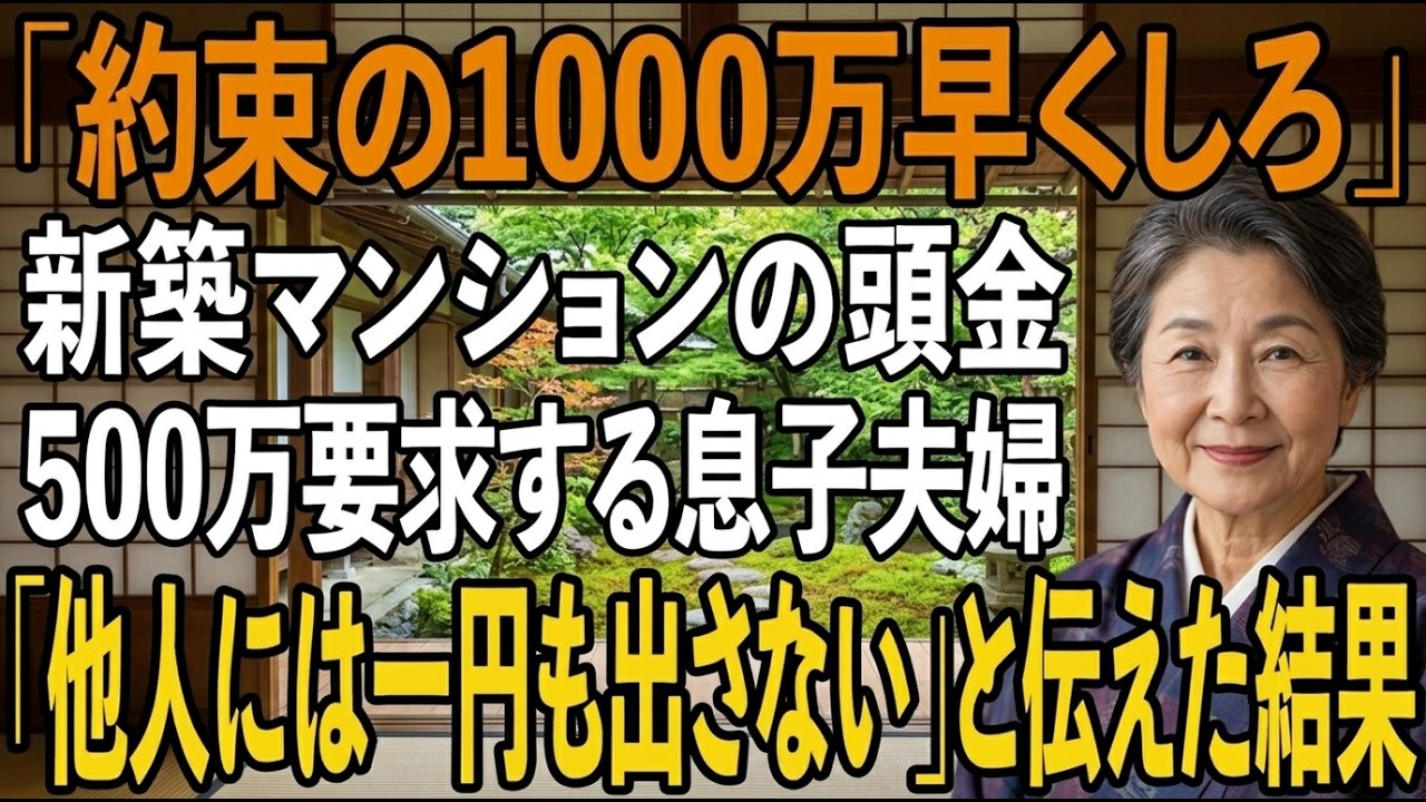 「お母さん、いつ振り込むの？」 病床で聞いた息子のその一言。35年間尽くしてきた私の存在は、彼らにとってただのATMだった。 「もう他人でしょう。金だけもらって後は知らない」 ──ならば、私も他人として対応するわ。 録音された息子夫婦の本音、LINEの記録、新しく書き直した遺言書。 優しい母はもう死んだ。今日から私は、自分の人生のために生きる。...
