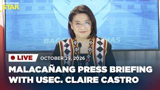 LIVESTREAM: Malacañang Press Briefing (October 29, 2026)