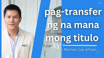 how to transfer a title of an inherited property? extrajudicial settlement