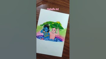 Lord Krishna and Lord Sudama drawing 💑❤️||Krishna ji drawing #shorts #viral #trending