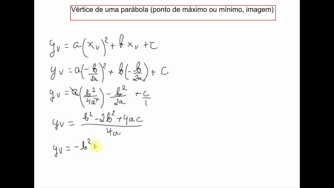 Formula Del Vertice Della Parabola