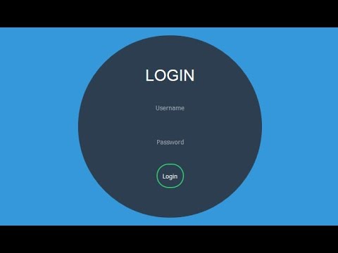 Circle Login Form With  Animate on Hover  Using HTML and CSS