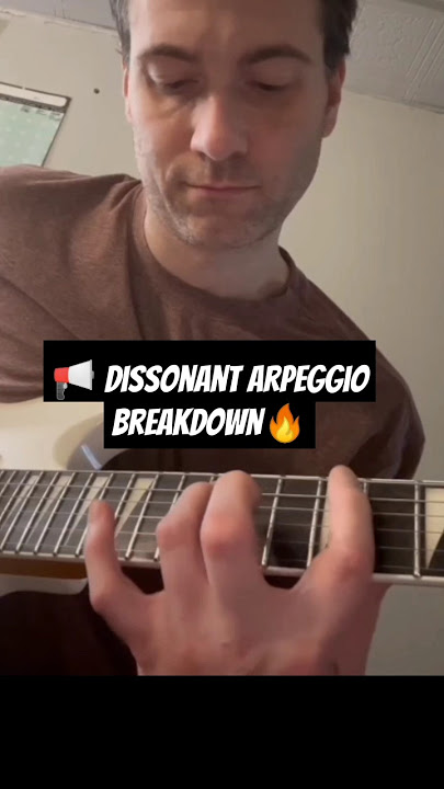 📢 Dissonant Arpeggio Breakdown: Quick Guitar Tutorial (Shorts) 🔥 #arpeggios #shorts #guitarlesson