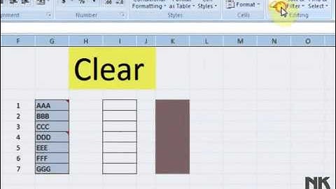 Lesson 35 The Clear Microsoft Office Excel 2007 2010 free Educational video Training Tutorials in Ur