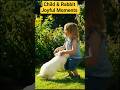 Child &amp; Rabbit Joyful Moments #child #rabbit #bunny #cuteanimal #joyfulmoments #viralshorts #shorts