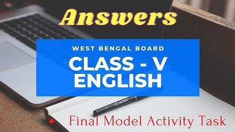 Class-5 English Part-8 (Final) Model Activity Task | November 2021 |  WBBSE