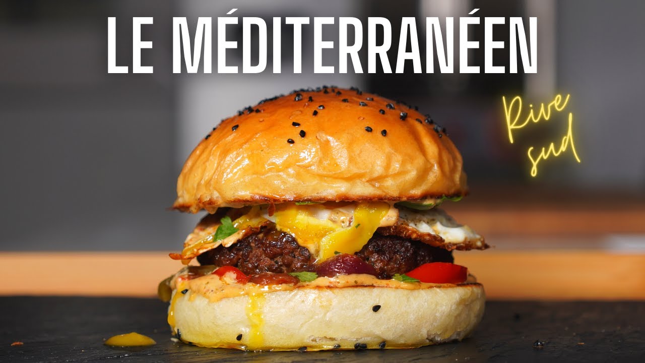 BURGER à la MERGUEZ -- LE MÉDITERRANÉEN -- FOOD IS LOVE