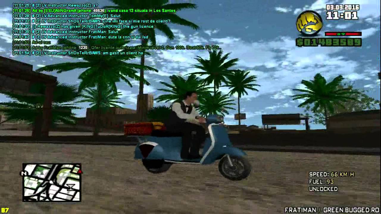 San Andreas Multi Player pizza boy #green.bugged.ro lester traduction