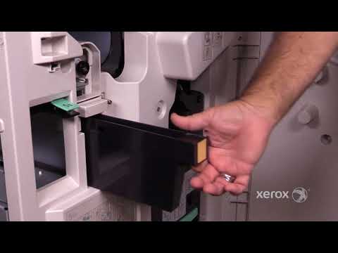 Xerox® WorkCentre® 5845/5050/5790/5687/BK40/BK50 HVF Finisher Emptying the Chad Bin
