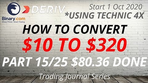 Part 15/25 $80.36 HOW TO CONVERT $10 TO $320 free binary bot deriv trading profit consistent robot